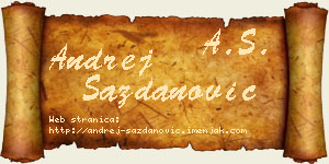 Andrej Sazdanović vizit kartica